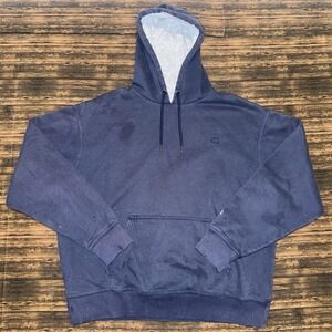Champion Men's Pullover Hoodie Blue Size XL